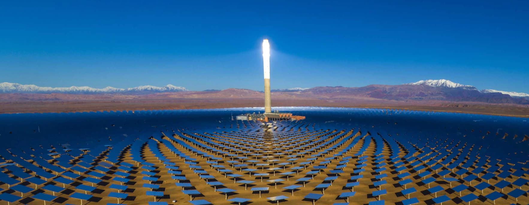 “Solar power plant in Ouerzezat, Morocco.”